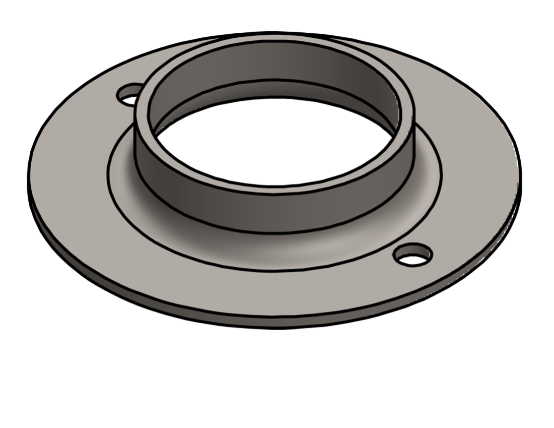 Picture of #FF2502 - STEEL 2 1/2" TUBE FLAT FLANGE