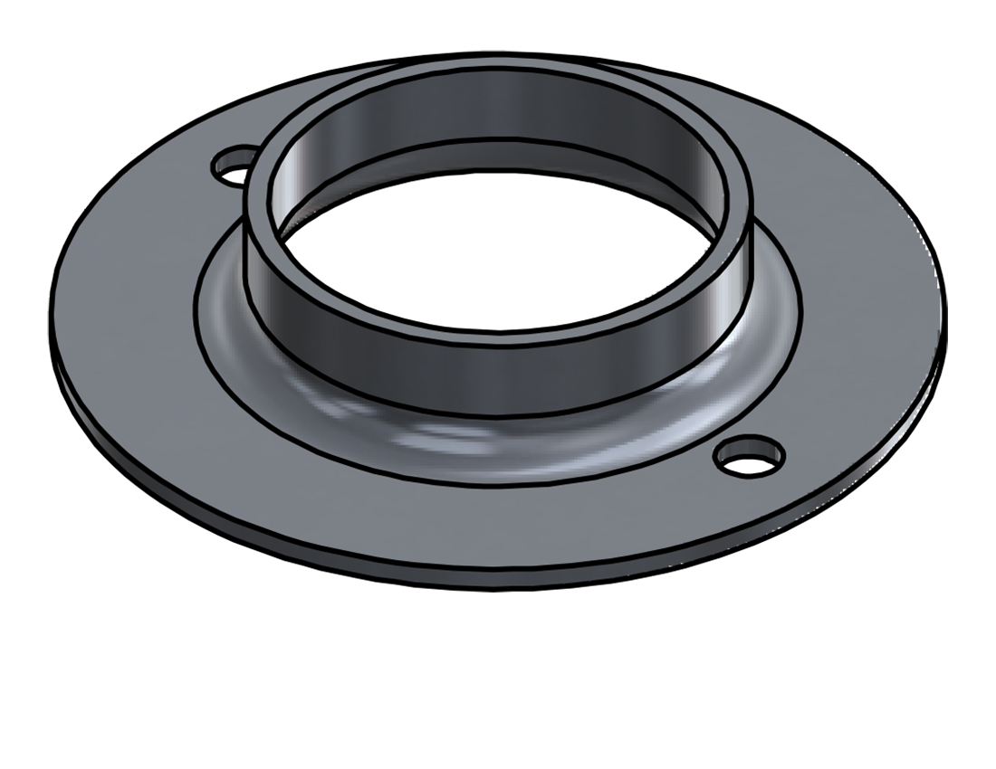 Picture of #FF2502-AL - ALUMINUM 2 1/2" TUBE FLAT FLANGE