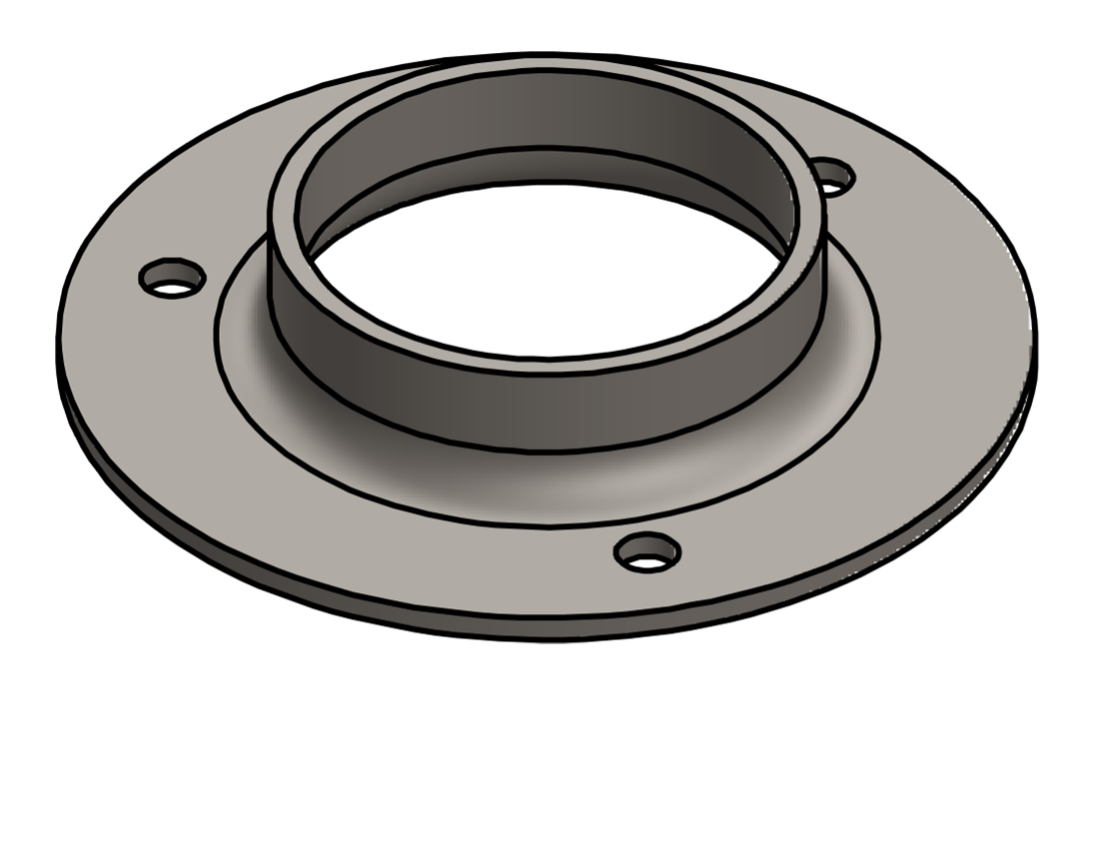 Picture of #FF2503 - STEEL 2 1/2" TUBE FLAT FLANGE
