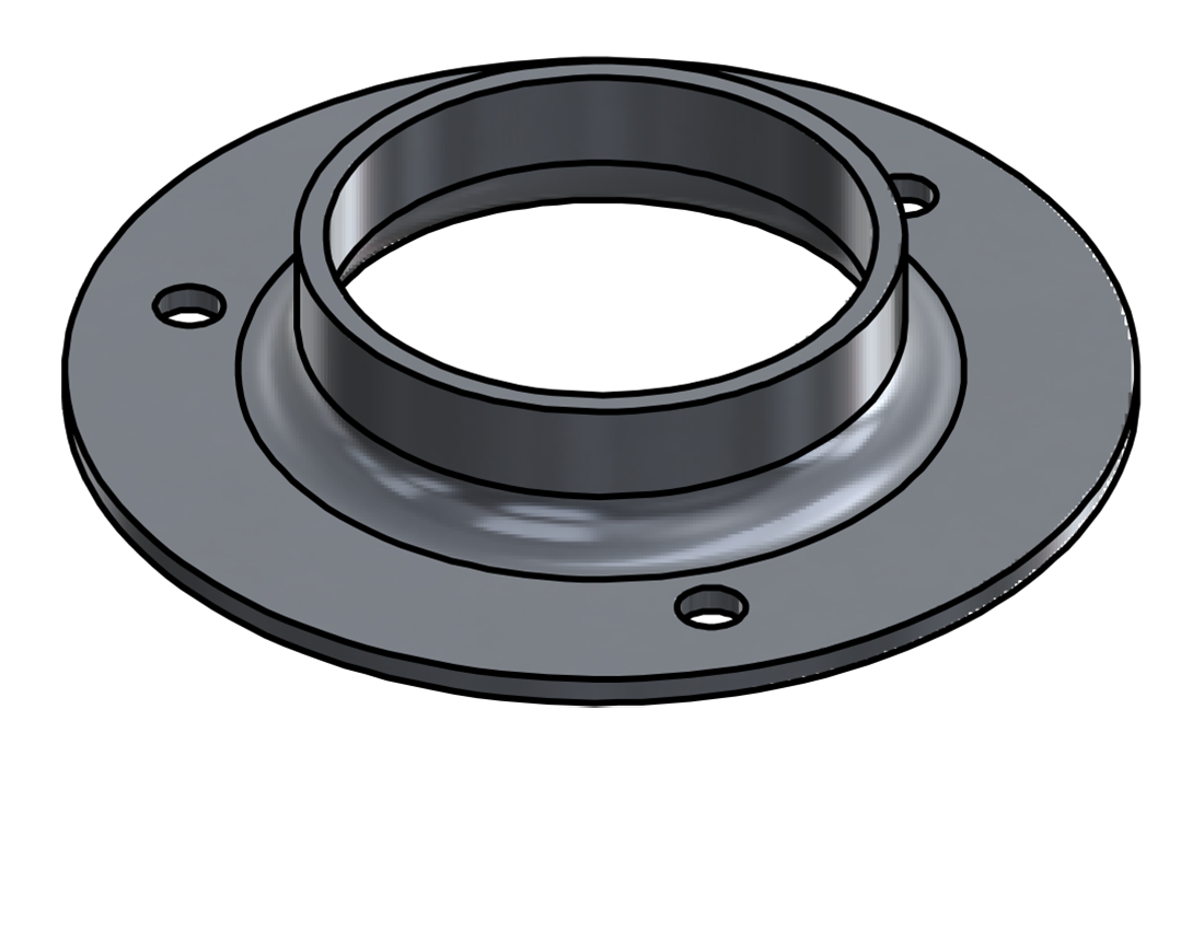 Picture of #FF2503-AL - ALUMINUM 2 1/2" TUBE FLAT FLANGE