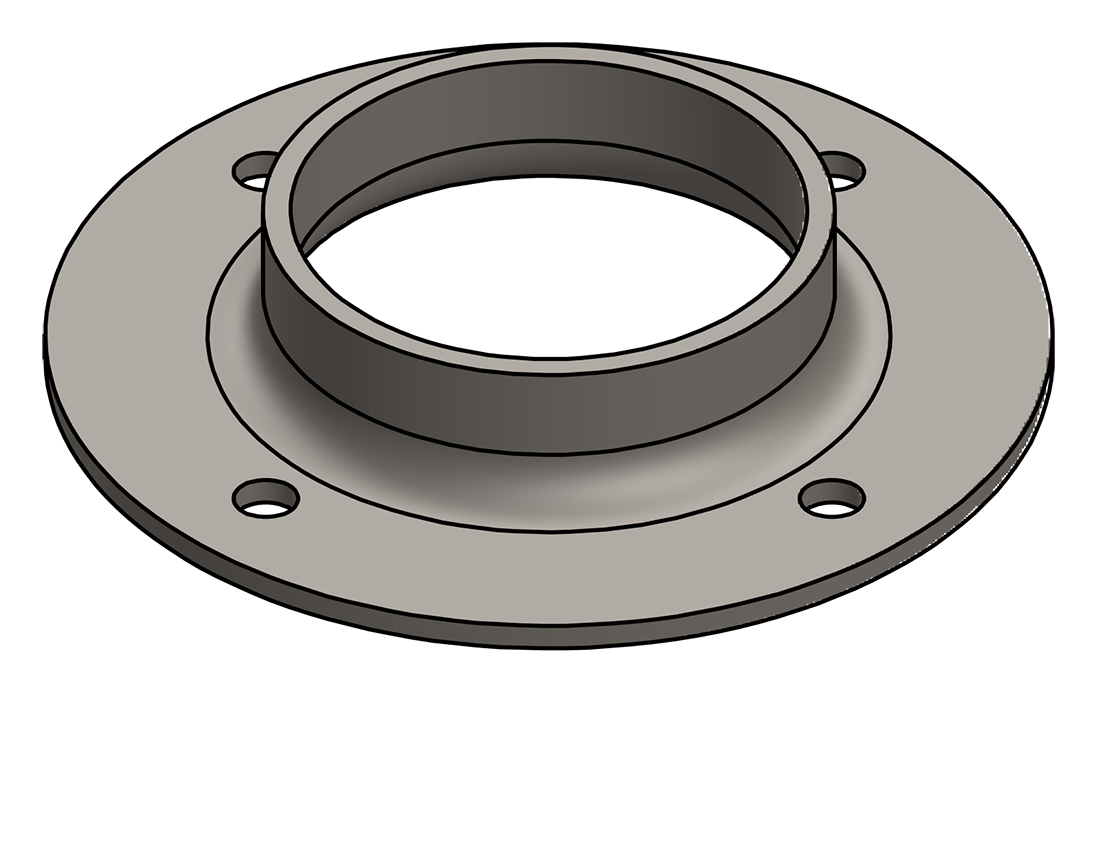 Picture of #FF2504 - STEEL 2 1/2" TUBE FLAT FLANGE