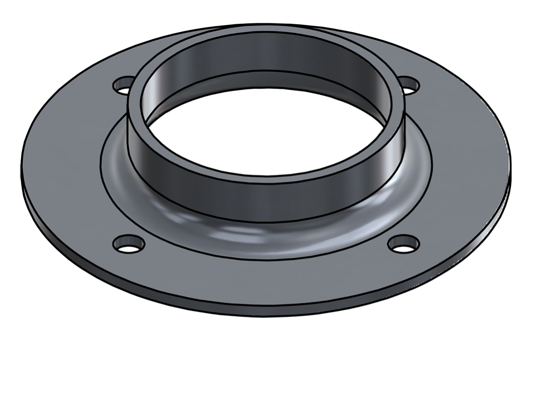 Picture of #FF2504-AL - ALUMINUM 2 1/2" TUBE FLAT FLANGE