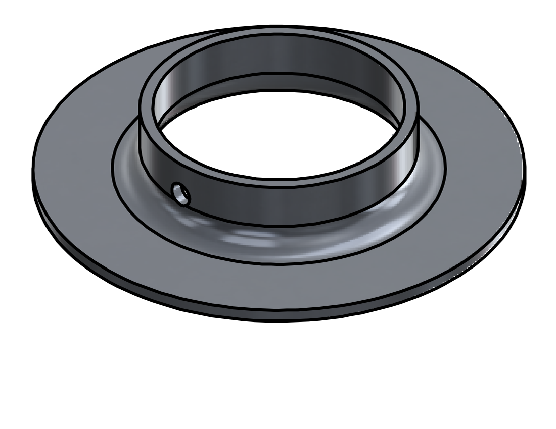Picture of #FF2505-AL - ALUMINUM 2 1/2" TUBE FLAT FLANGE