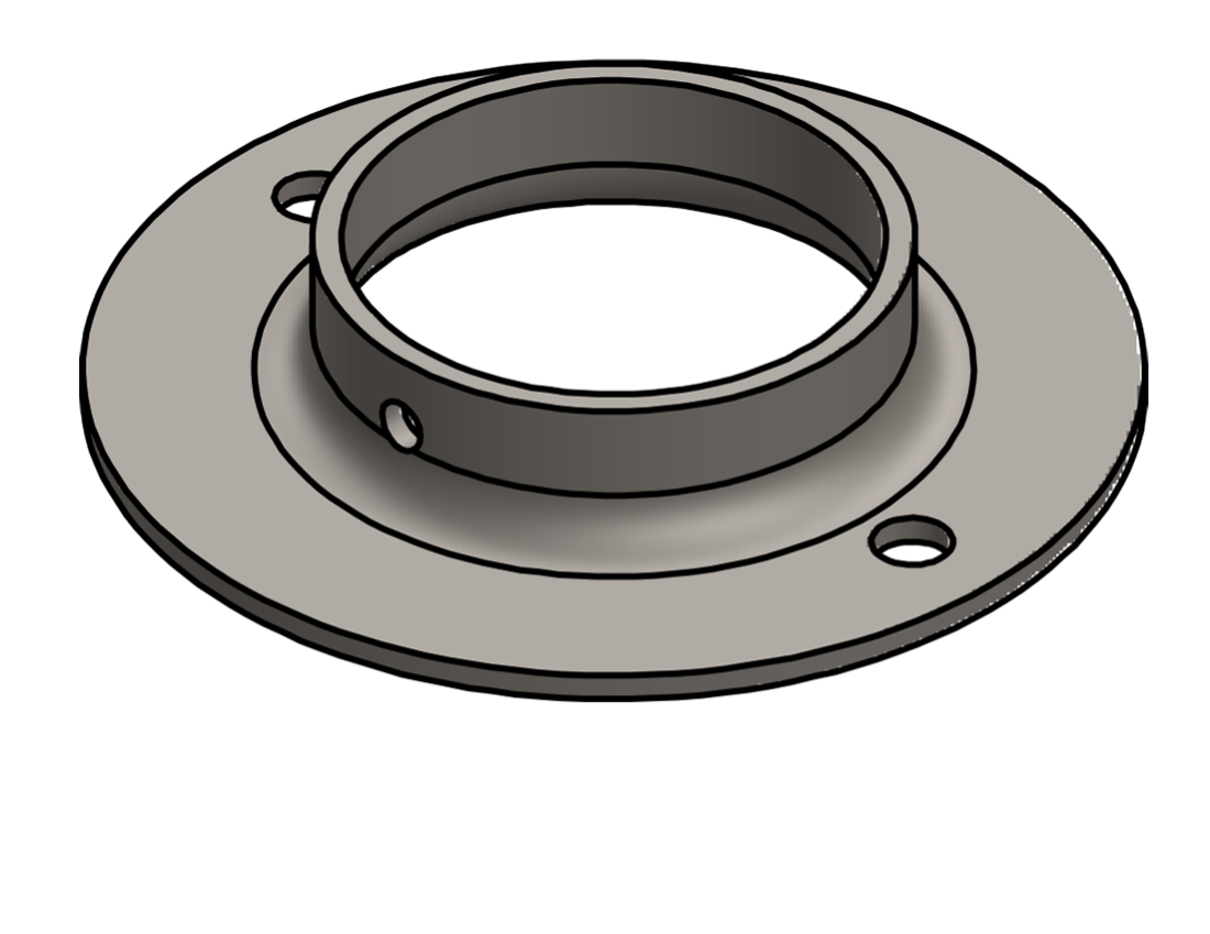 Picture of #FF2506 - STEEL 2 1/2" TUBE FLAT FLANGE