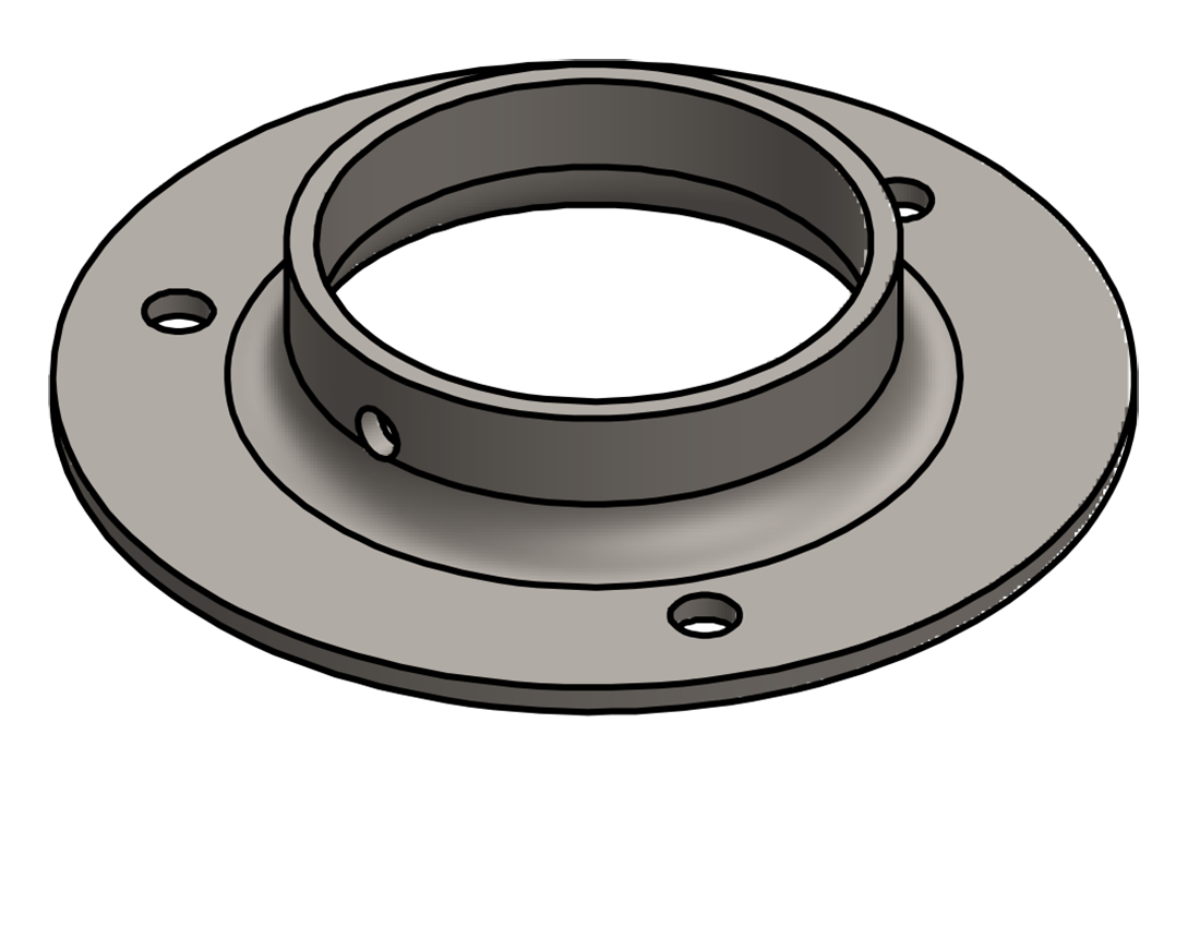 Picture of #FF2507 - STEEL 2 1/2" TUBE FLAT FLANGE