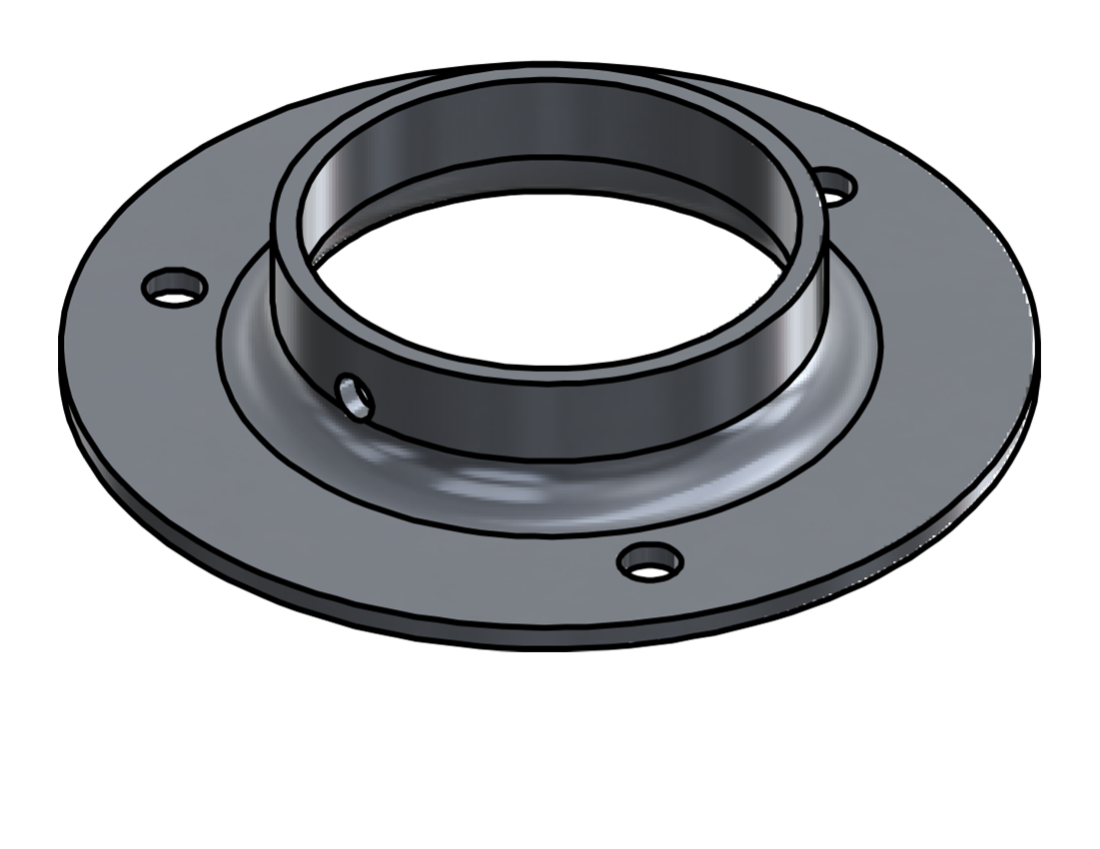 Picture of #FF2507-AL - ALUMINUM 2 1/2" TUBE FLAT FLANGE