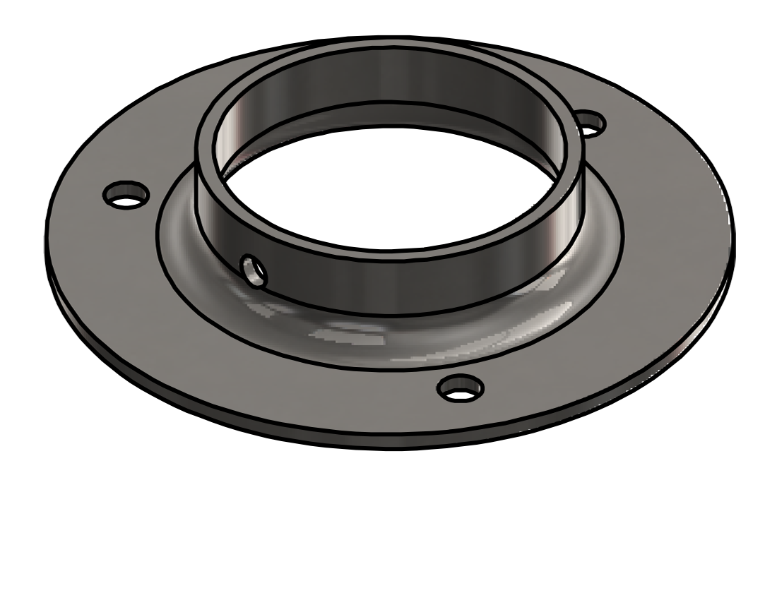 Picture of #FF2507-SS - STAINLESS STEEL 2 1/2" TUBE FLAT FLANGE