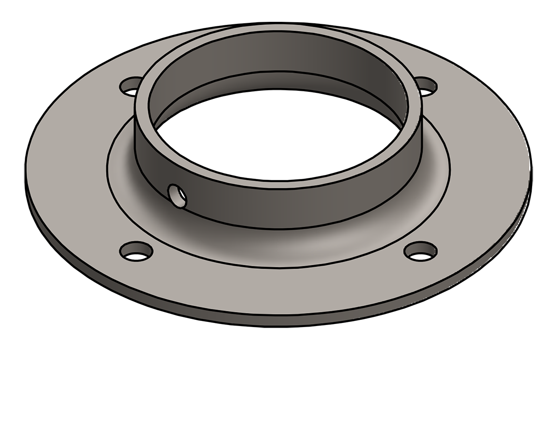 Picture of #FF2508 - STEEL 2 1/2" TUBE FLAT FLANGE