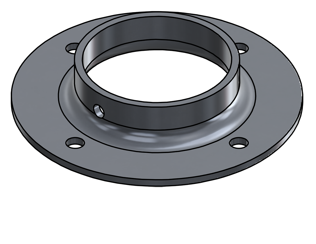 Picture of #FF2508-AL - ALUMINUM 2 1/2" TUBE FLAT FLANGE