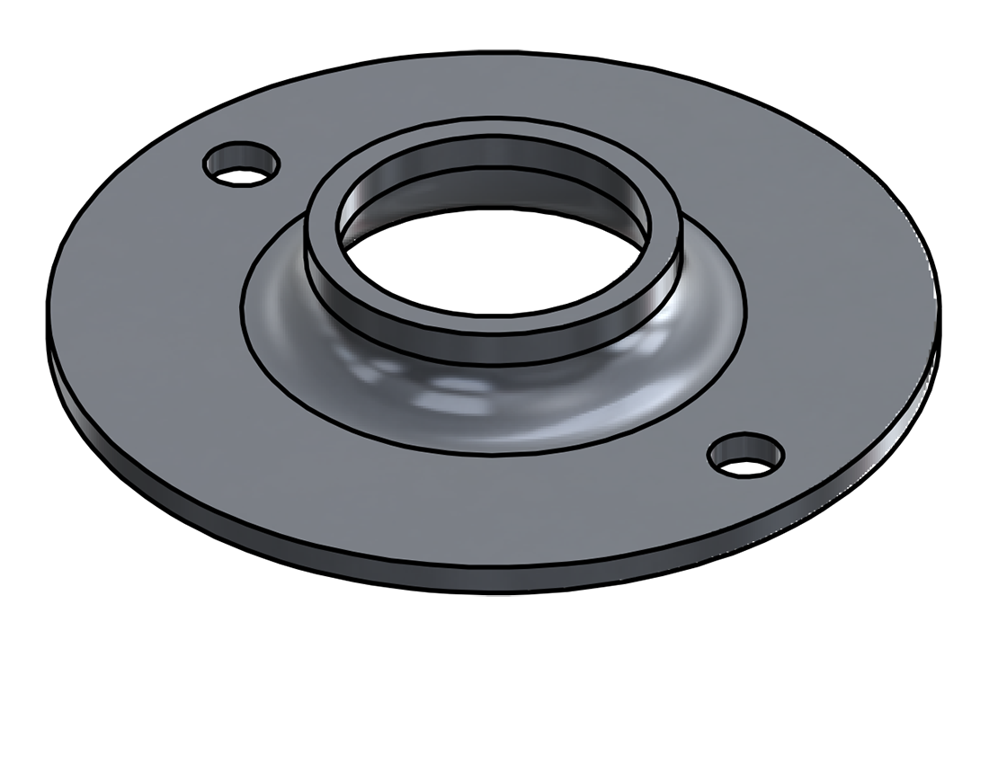 Picture of #FF1322-AL - ALUMINUM 1" PIPE FLAT FLANGE