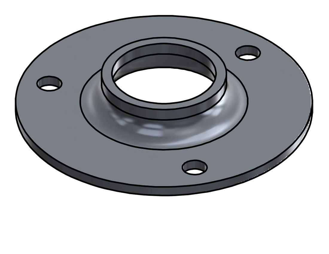 Picture of #FF1323-AL - ALUMINUM 1" PIPE FLAT FLANGE