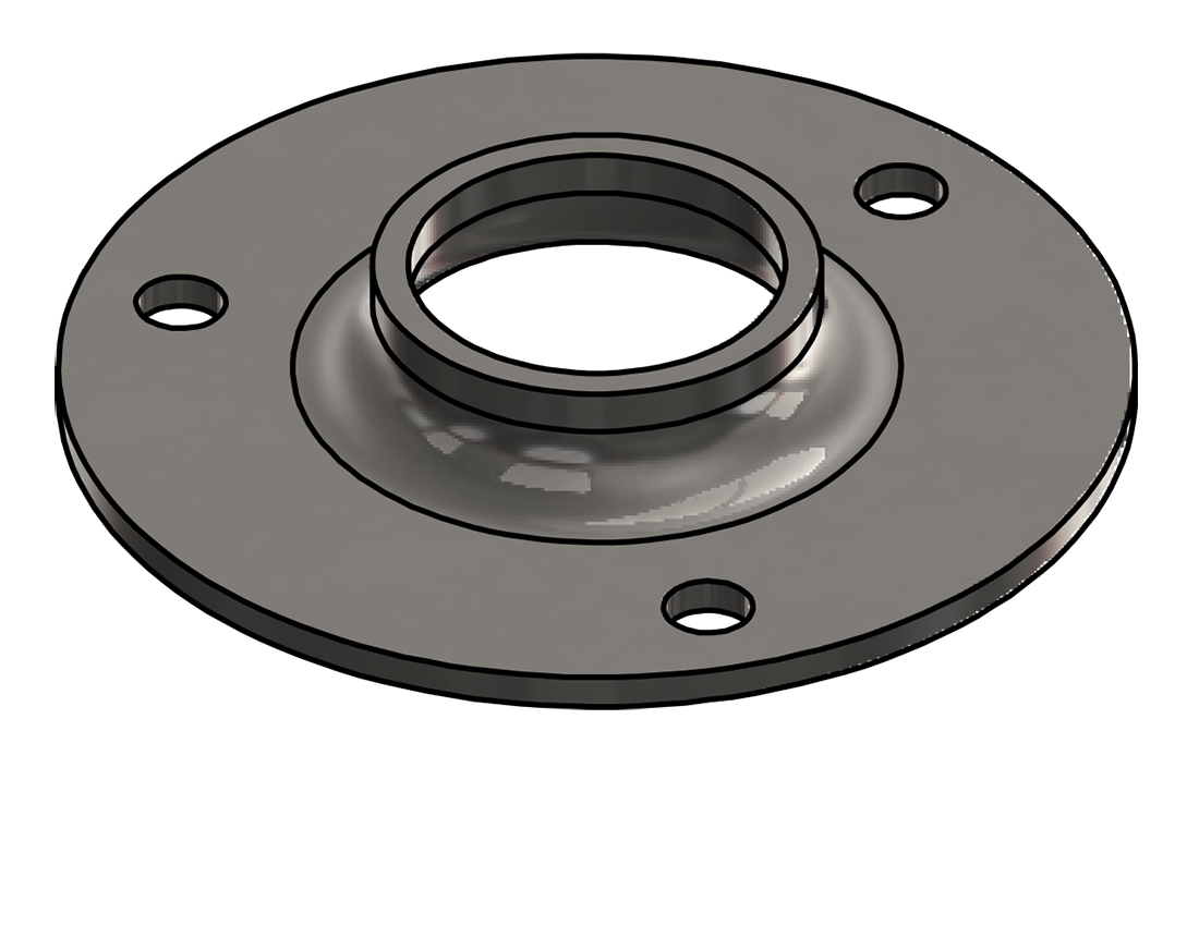 Picture of #FF1323-SS - STAINLESS STEEL 1" PIPE FLAT FLANGE