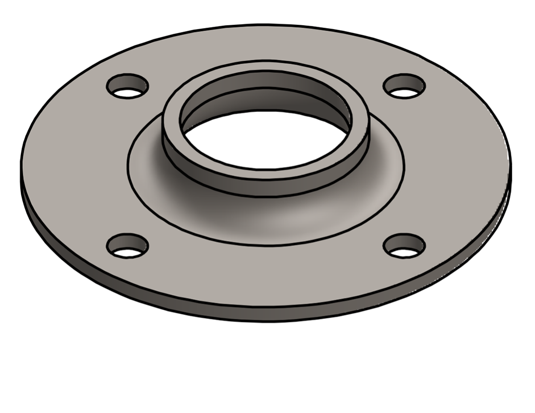 Picture of #FF1324 - STEEL 1" PIPE FLAT FLANGE