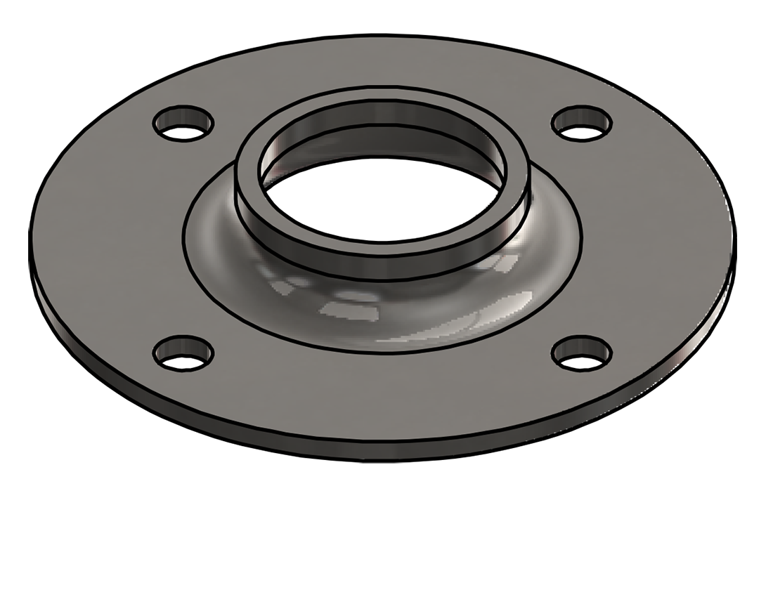 Picture of #FF1324-SS - STAINLESS STEEL 1" PIPE FLAT FLANGE