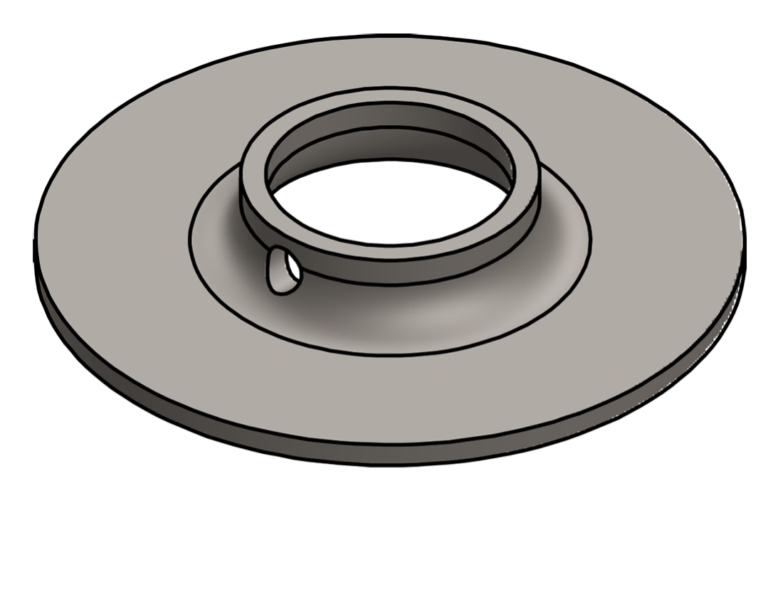Picture of #FF1325 - STEEL 1" PIPE FLAT FLANGE