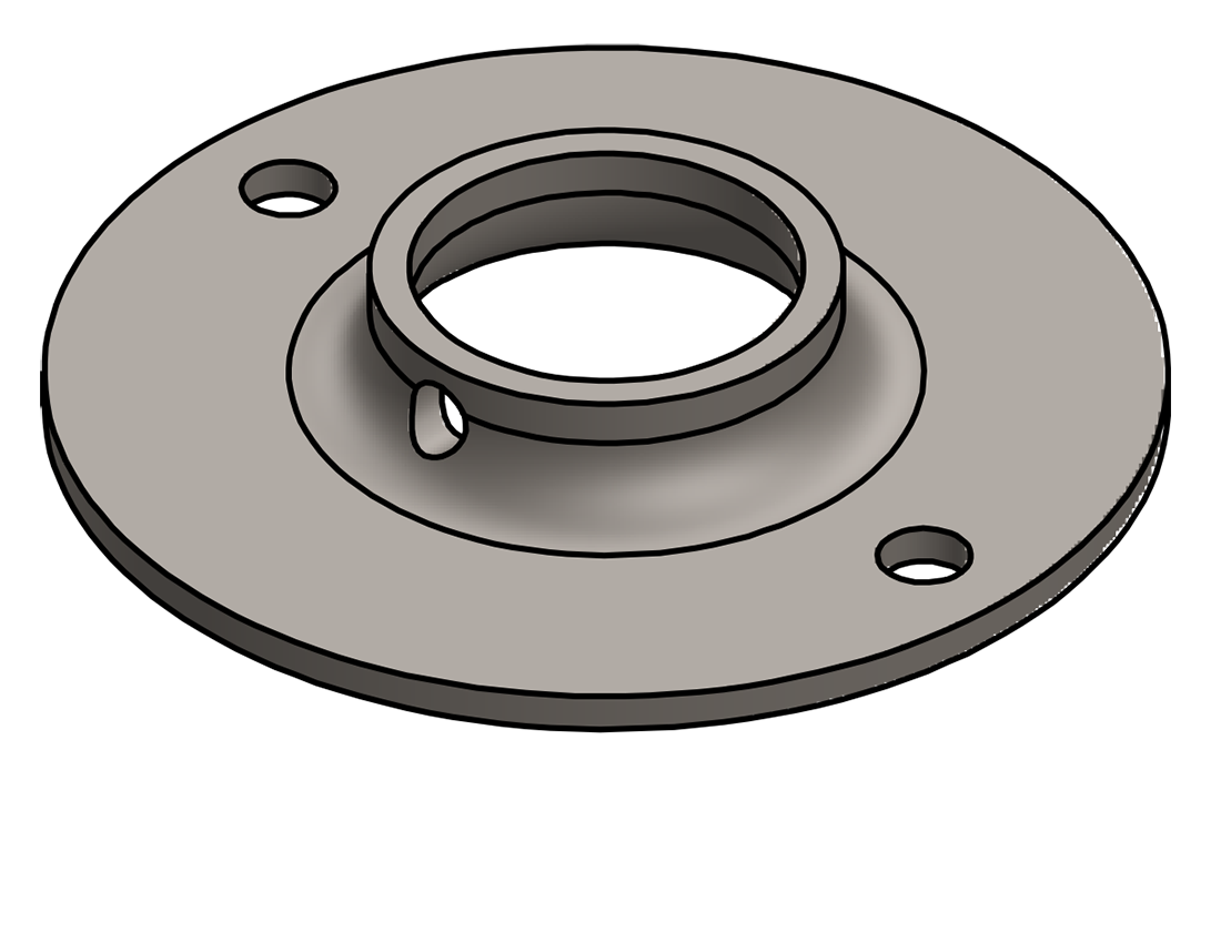 Picture of #FF1326 - STEEL 1" PIPE FLAT FLANGE