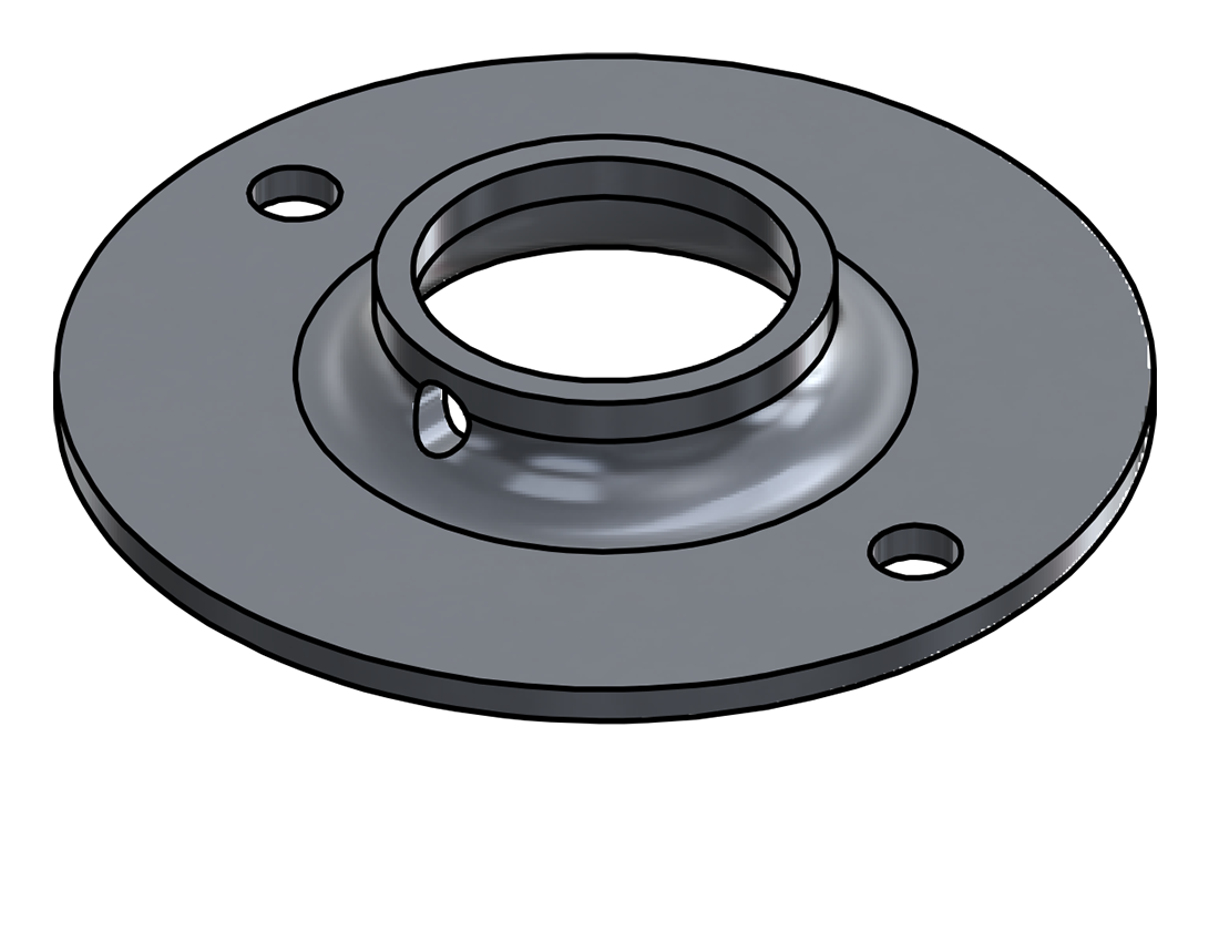 Picture of #FF1326-AL - ALUMINUM 1" PIPE FLAT FLANGE