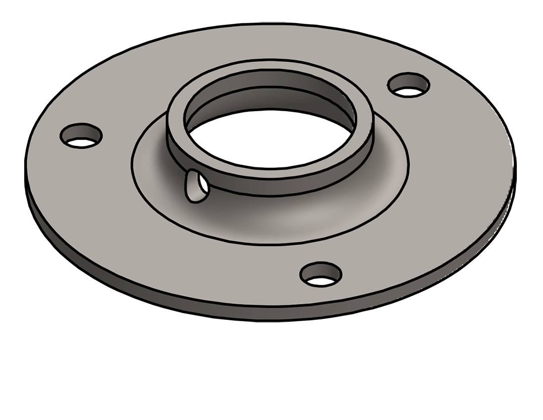 Picture of #FF1327 - STEEL 1" PIPE FLAT FLANGE