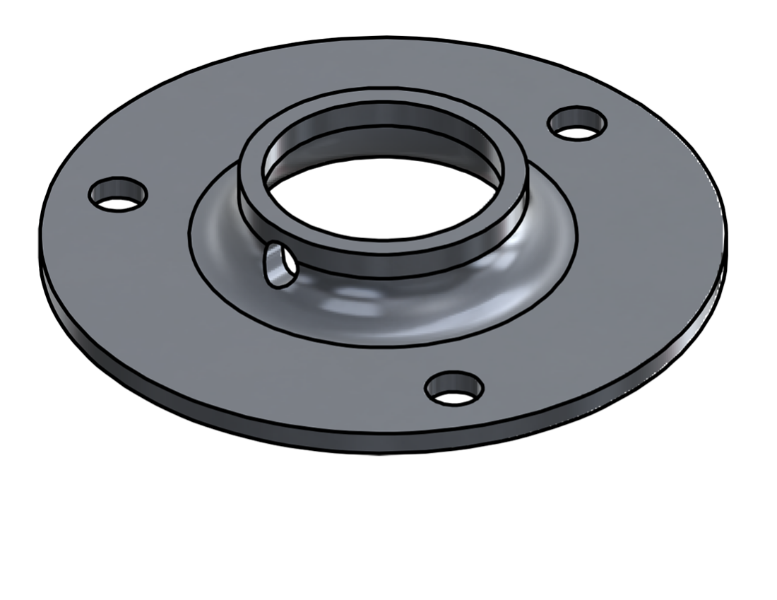 Picture of #FF1327-AL - ALUMINUM 1" PIPE FLAT FLANGE