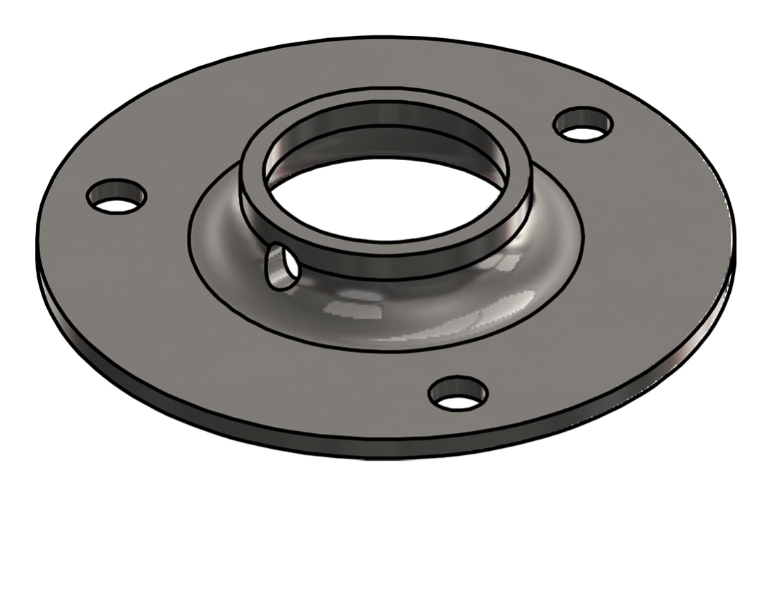 Picture of #FF1327-SS - STAINLESS STEEL 1" PIPE FLAT FLANGE