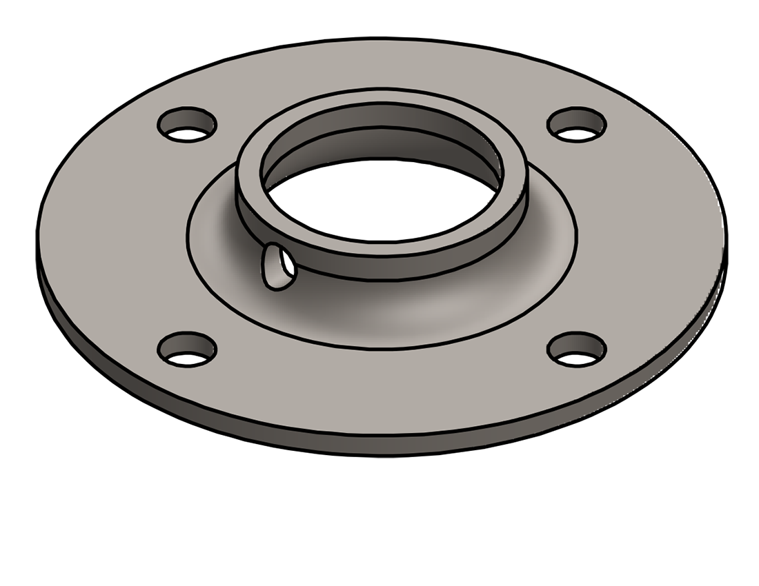 Picture of #FF1328 - STEEL 1" PIPE FLAT FLANGE