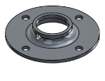 Picture of #FF1328-AL - ALUMINUM 1" PIPE FLAT FLANGE
