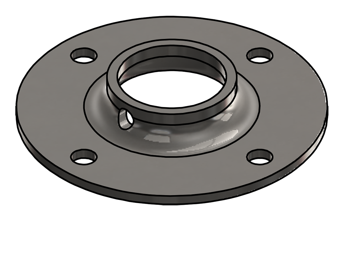 Picture of #FF1328-SS - STAINLESS STEEL 1" PIPE FLAT FLANGE