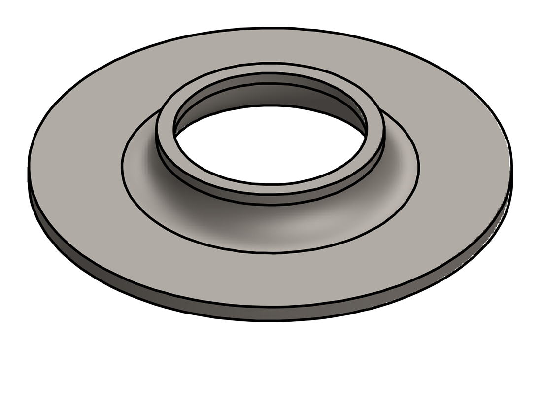 Picture of #FF1500 - STEEL 1 1/2" TUBE FLAT FLANGE