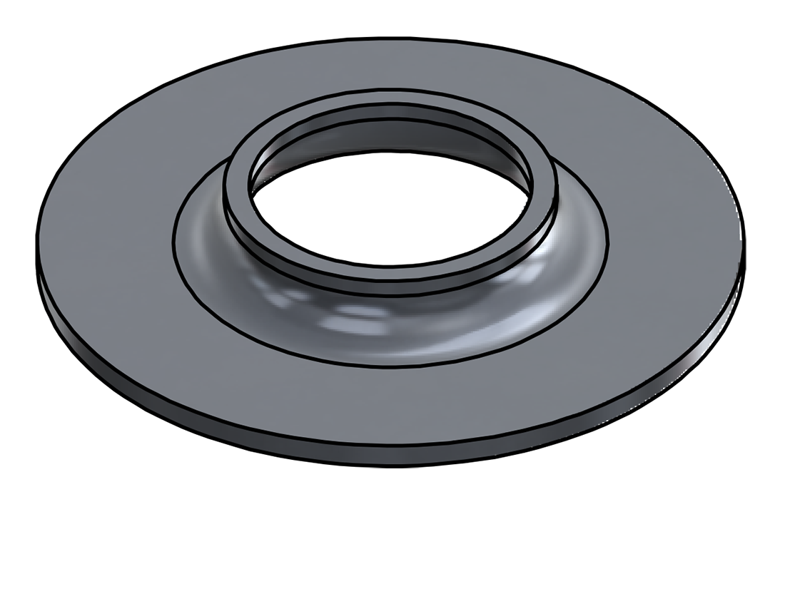 Picture of #FF1500-AL - ALUMINUM 1 1/2" TUBE FLAT FLANGE