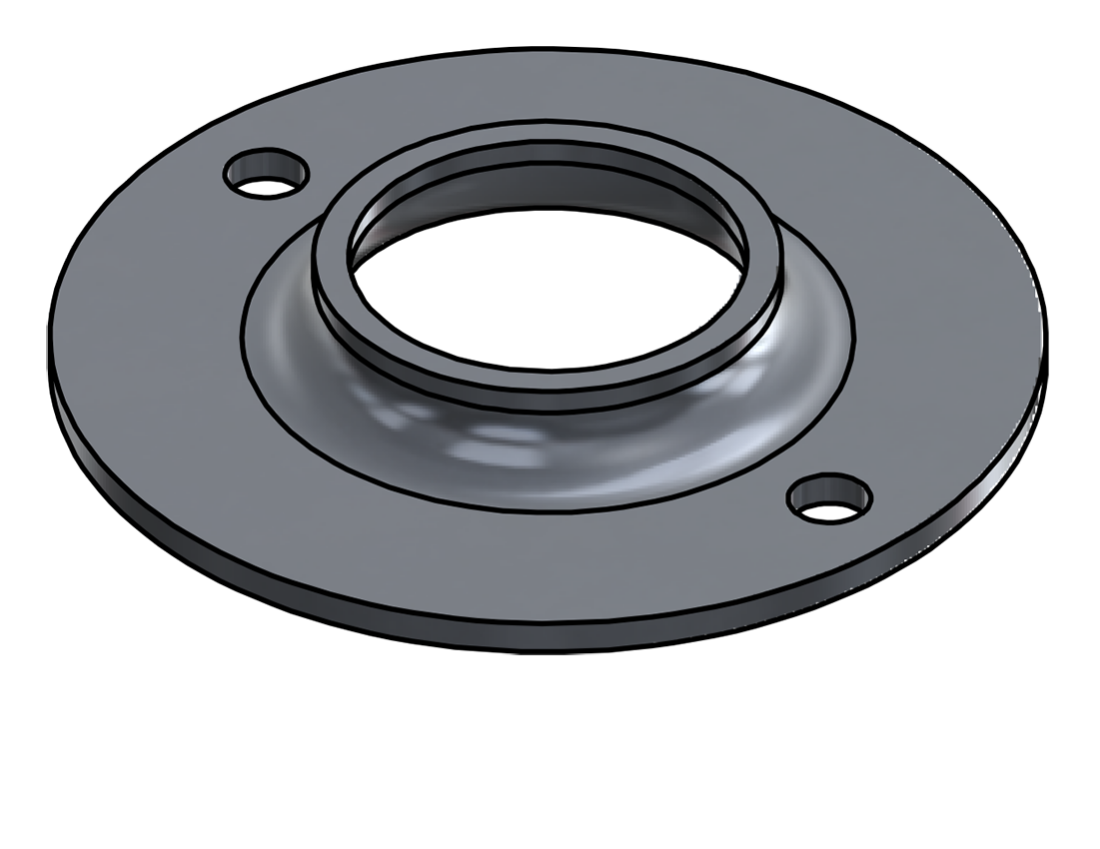 Picture of #FF1502-AL - ALUMINUM 1 1/2" TUBE FLAT FLANGE