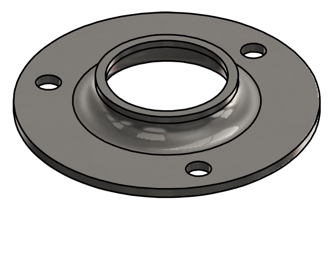 Picture of #FF1503-SS - STAINLESS STEEL 1 1/2" TUBE FLAT FLANGE