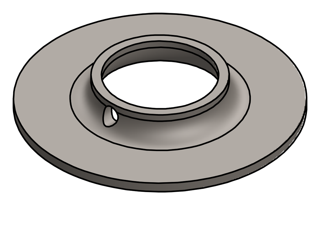 Picture of #FF1505 - STEEL 1 1/2" TUBE FLAT FLANGE