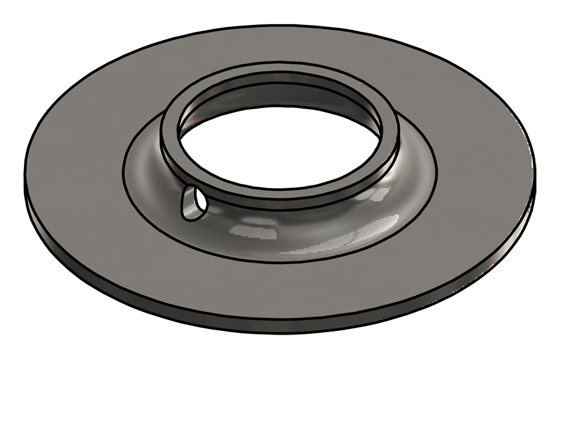 Picture of #FF1505-SS - STAINLESS STEEL 1 1/2" TUBE FLAT FLANGE