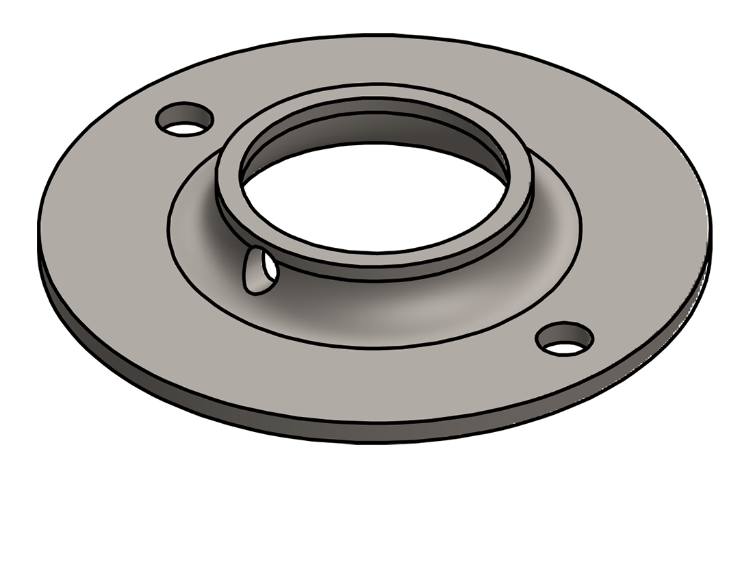 Picture of #FF1506 - STEEL 1 1/2" TUBE FLAT FLANGE