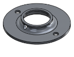 Picture of #FF1506-AL - ALUMINUM 1 1/2" TUBE FLAT FLANGE