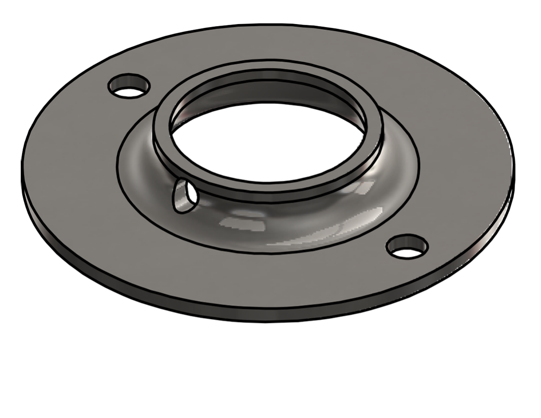 Picture of #FF1506-SS - STAINLESS STEEL 1 1/2" TUBE FLAT FLANGE