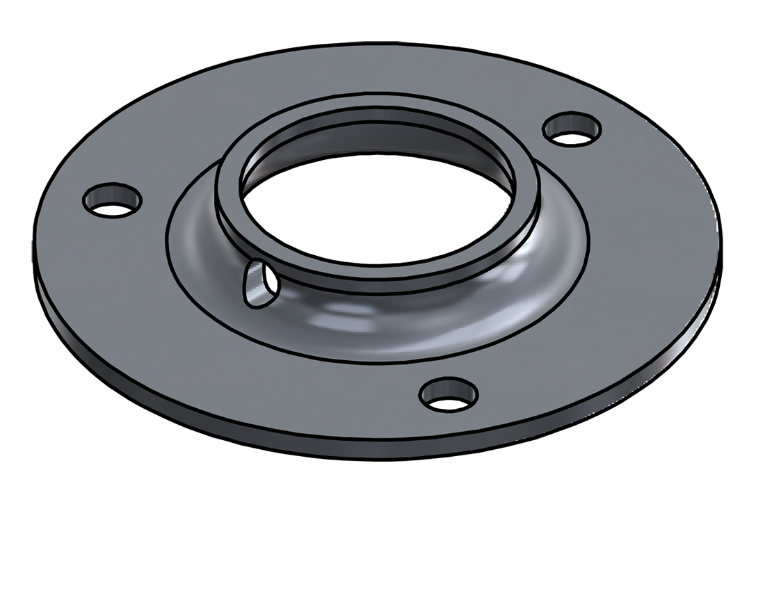Picture of #FF1507-AL - ALUMINUM 1 1/2" TUBE FLAT FLANGE