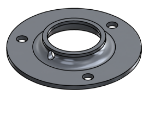 Picture of #FF1507-AL - ALUMINUM 1 1/2" TUBE FLAT FLANGE