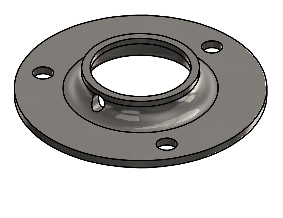 Picture of #FF1507-SS - STAINLESS STEEL 1 1/2" TUBE FLAT FLANGE
