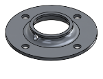 Picture of #FF1508-AL - ALUMINUM 1 1/2" TUBE FLAT FLANGE