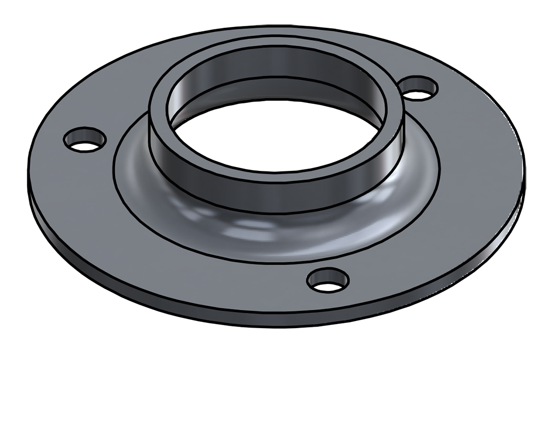 Picture of #FF1663-AL - ALUMINUM 1 1/4" PIPE FLAT FLANGE