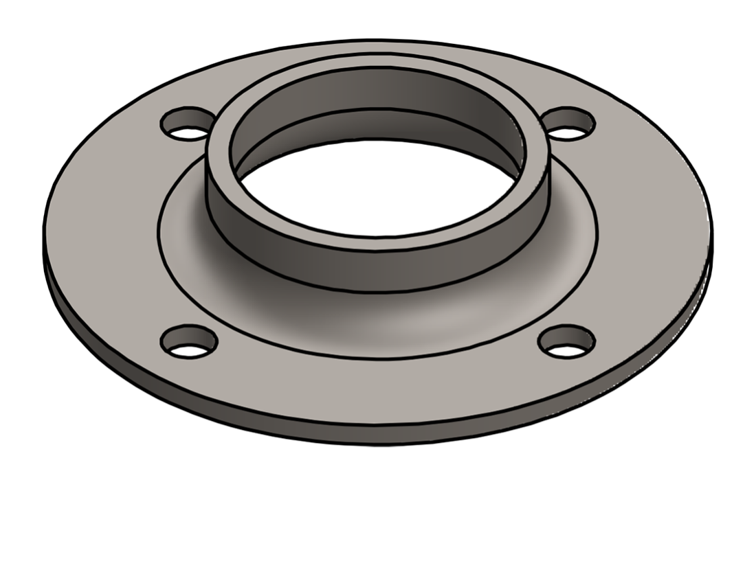 Picture of #FF1664 - STEEL 1 1/4" PIPE FLAT FLANGE