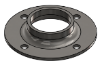 Picture of #FF1664-SS - STAINLESS STEEL 1 1/4" PIPE FLAT FLANGE
