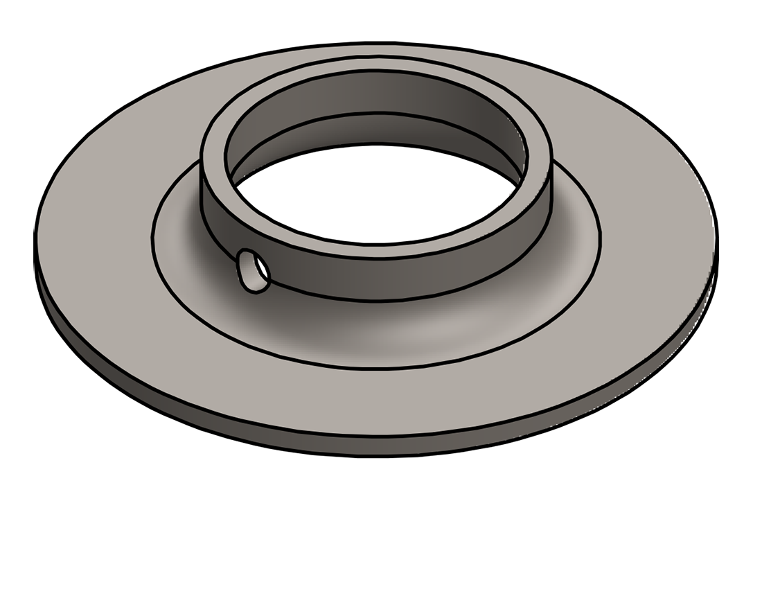Picture of #FF1665 - STEEL 1-1/4" PIPE FLAT FLANGE