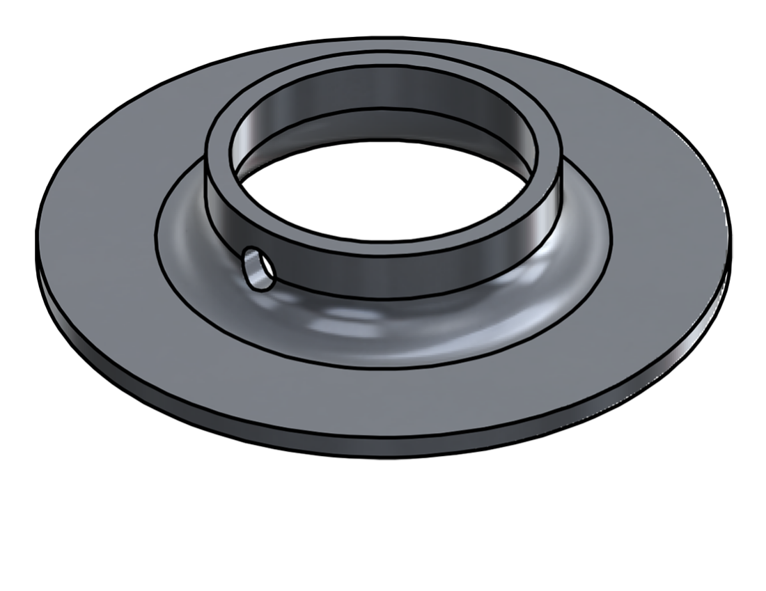 Picture of #FF1665-AL - ALUMINUM 1 1/4" PIPE FLAT FLANGE