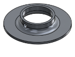 Picture of #FF1665-AL - ALUMINUM 1 1/4" PIPE FLAT FLANGE