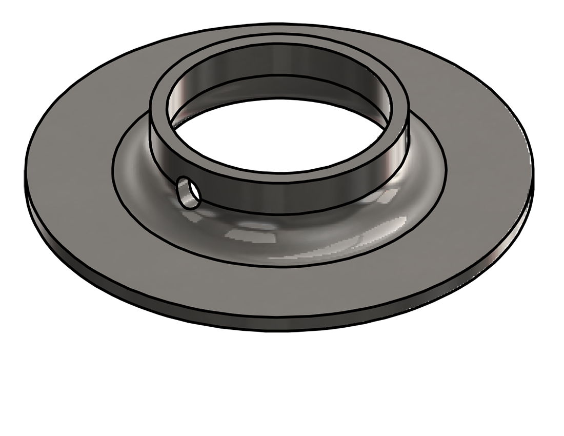 Picture of #FF1665-SS - STAINLESS STEEL 1 1/4" PIPE FLAT FLANGE