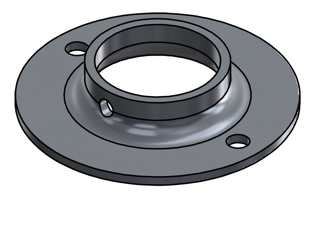 Picture of #FF1666-AL - ALUMINUM 1 1/4" PIPE FLAT FLANGE