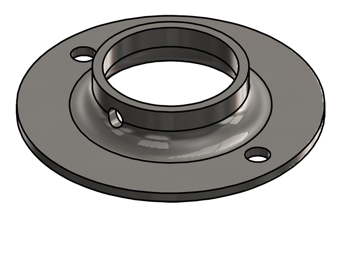 Picture of #FF1666-SS - STAINLESS STEEL 1 1/4" PIPE FLAT FLANGE