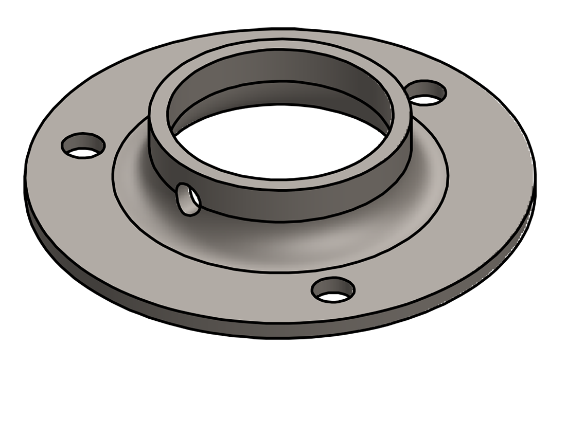 Picture of #FF1667 - STEEL 1-1/4" PIPE FLAT FLANGE
